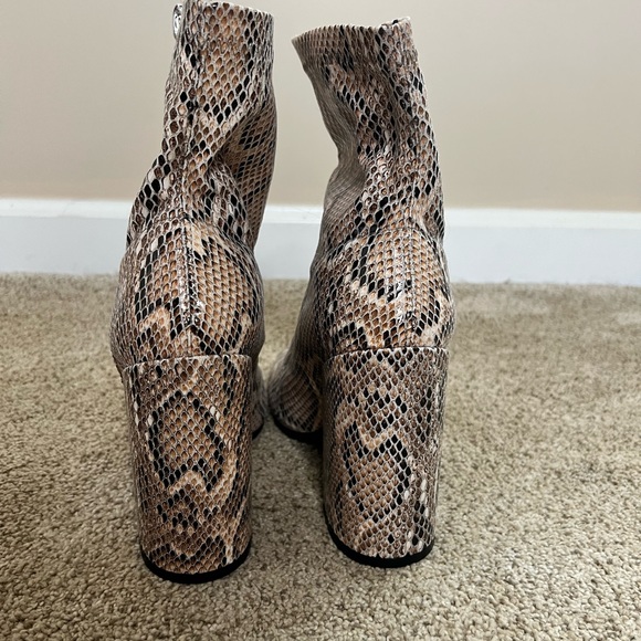 Public Desire Snake Print Block Heel Bootie, UK 5, US 7, Brand New Never Worn - Picture 5 of 9